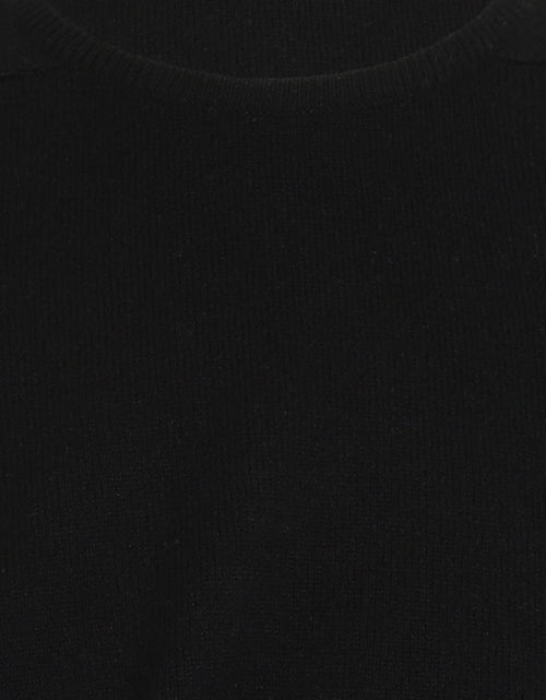 William Lockie Ronde Hals Lamswol Pullover | Black