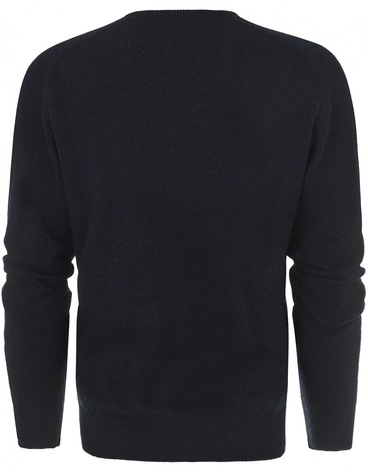William Lockie V-neck Lambswool Pullover | Oxford Blue