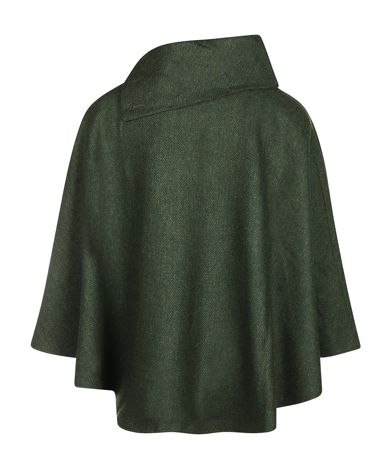 Poncho Dames | Groen Herringbone