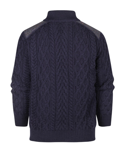 Pullover mit halbem Reißverschluss | Marineblau