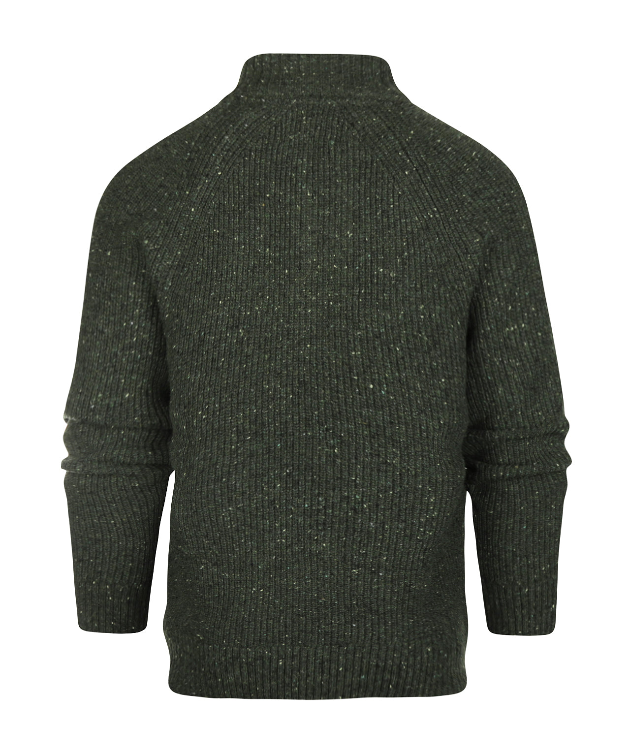 Essentials Fleck Half Zip | Olive Fleck