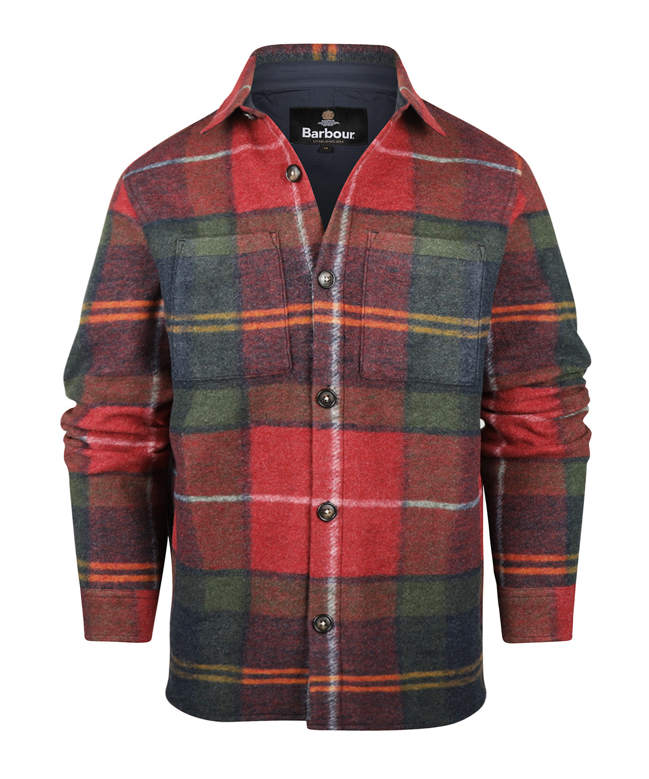 Woodlane Brushed Check Overshirt | Winterberry Tartan
