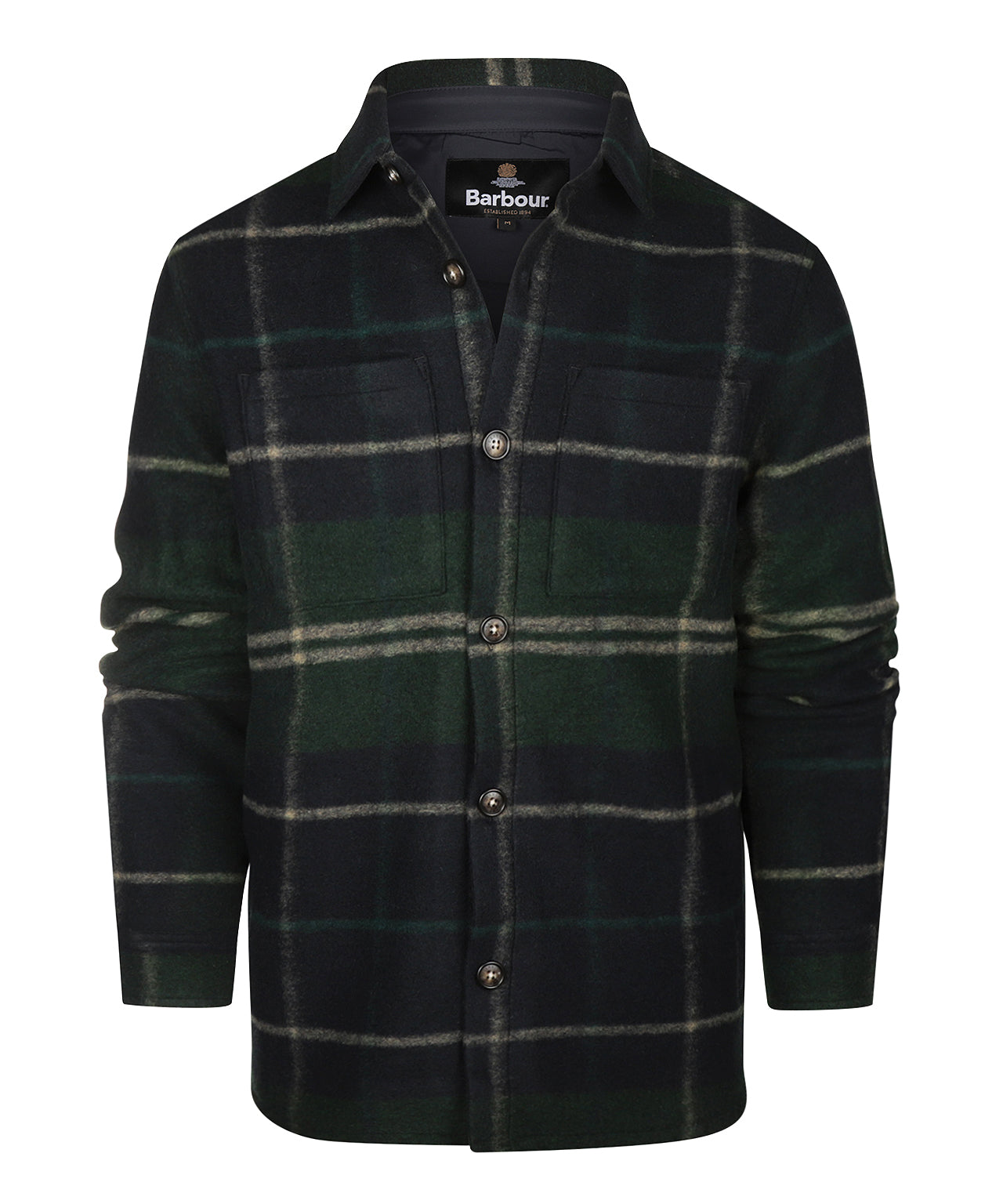 Woodlane Brushed Check Overshirt | Green Loch Tartan