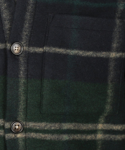 Woodlane Brushed Check Overshirt | Green Loch Tartan