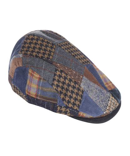 Flatcap Patchwork | Patchwork Blauw Bruin