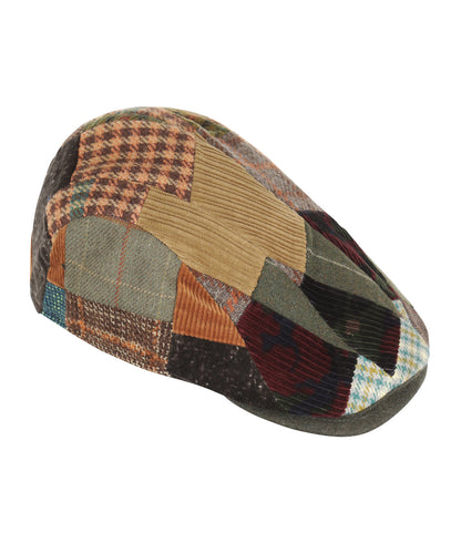 Flatcap Patchwork | Patchwork Bruin Groen