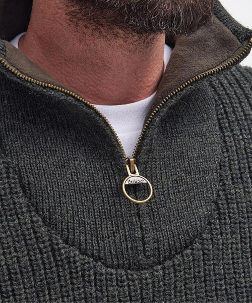 Barbour New Tyne Half Zip Jumper | Green