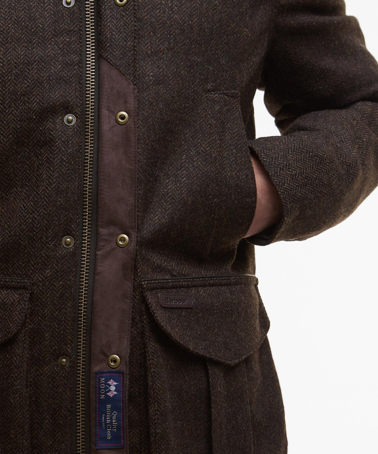Barbour Hereford Tweed-Wolljacke | Braun