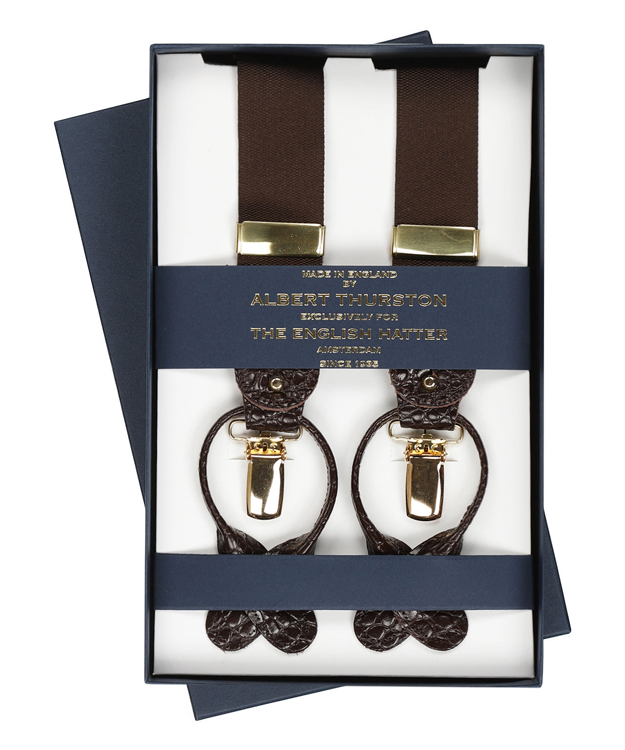 2-in-1 Zahnspange 32 mm mit Clips und Laschen | Braun