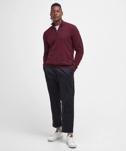 Tisbury Pullover mit hohem Reißverschluss | Bordeauxrot