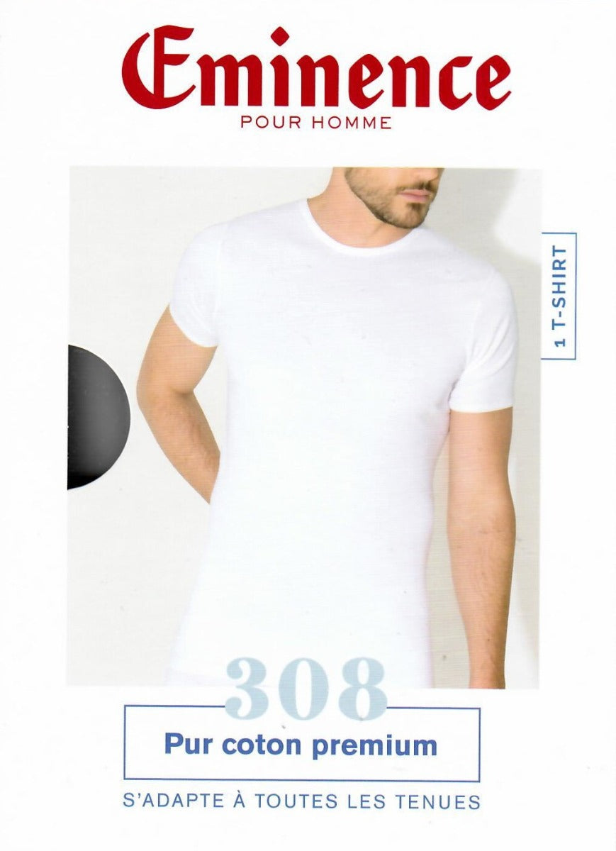 T-Shirt mit Stehkragen | Weiß