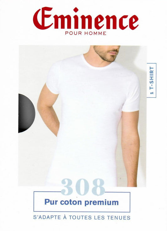 T-Shirt mit Stehkragen | Weiß