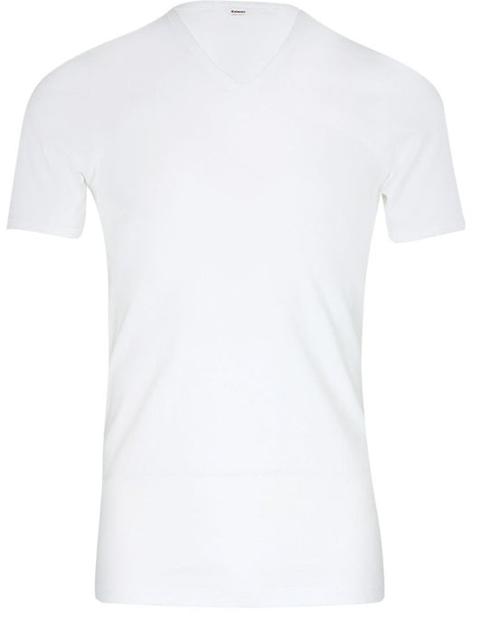 T-Shirt mit V-Ausschnitt | Weiß