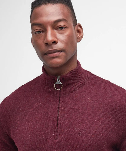 Tisbury Pullover mit hohem Reißverschluss | Bordeauxrot