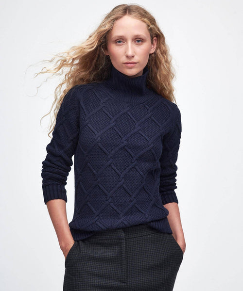 Barbour Burne Turtleneck Women | Navy Blue