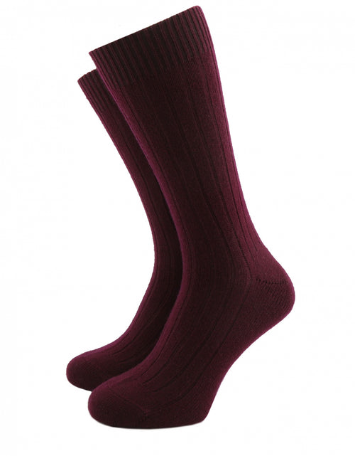 Luxury Cashmere Socks | Bordeaux Red