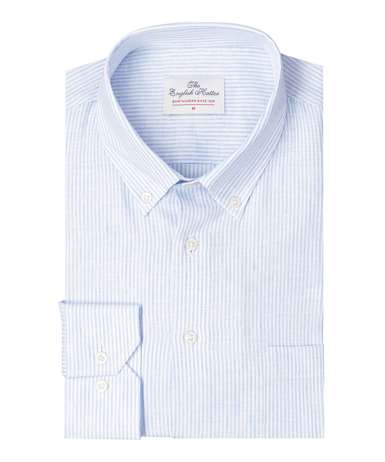 Shirt Linnen | Lichtblauw Streep