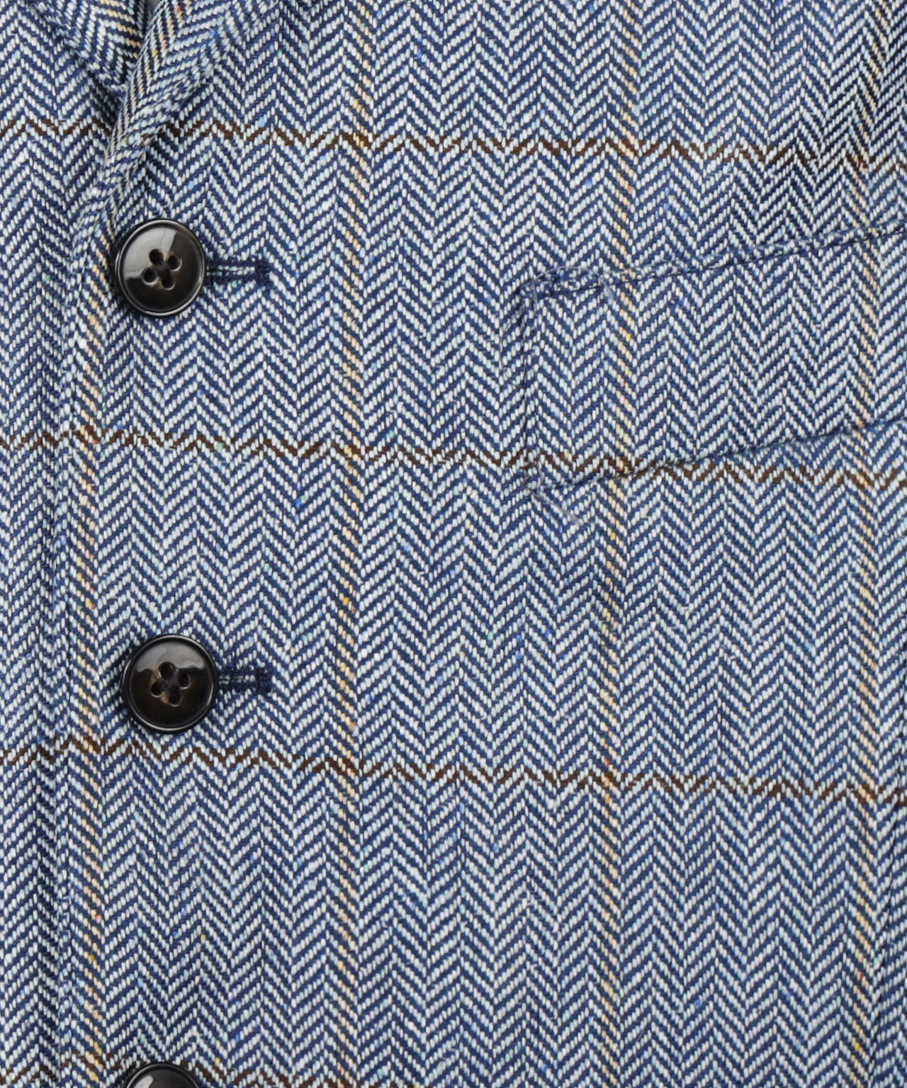 Zijden Gilet | Grijs Blauw Ruit