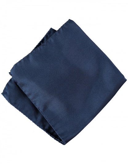 Einstecktuch aus Seide Uni | Marineblau