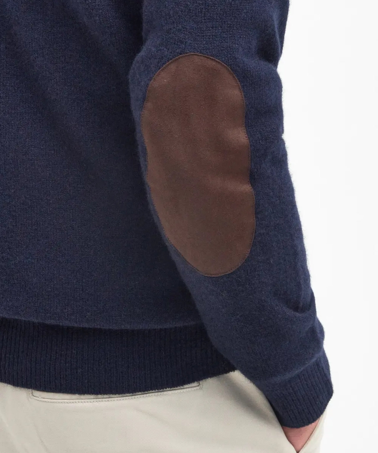 Zip-up button-down sweater | Navy Blue