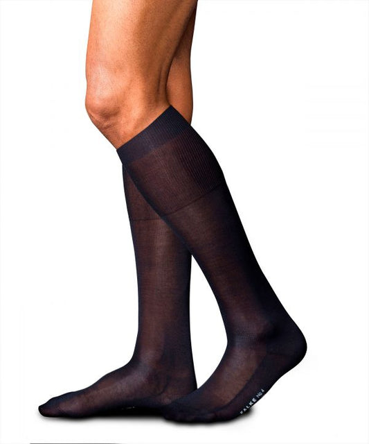 Pure Silk Men's Knee Socks | Blue