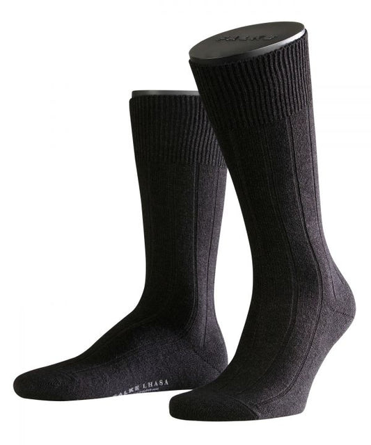 Lhasa Rib men's socks | Black