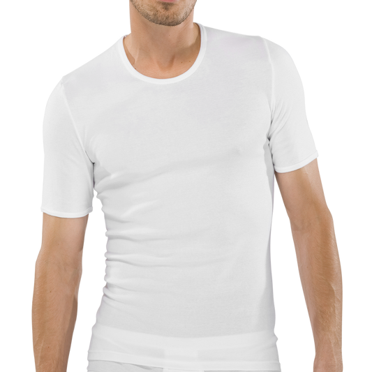 Schiesser T-Shirt mit Rundhalsausschnitt | Weiß