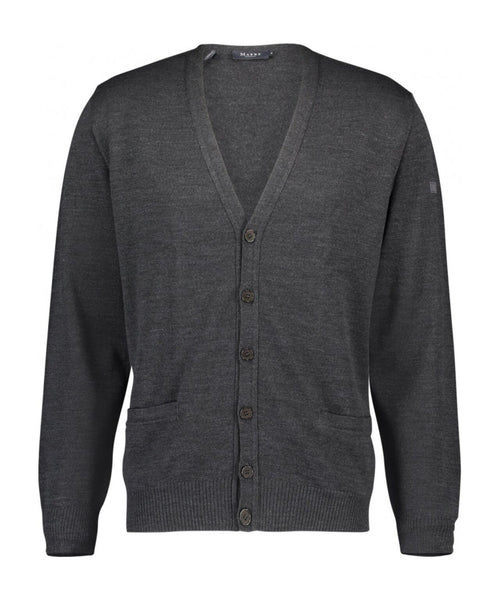 Knoop Vest Klassiek merinowol | Charcoal