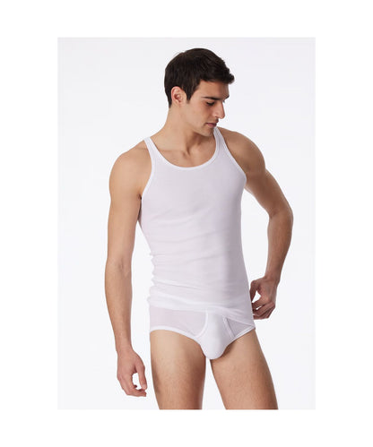 singlet smooth cotton | White
