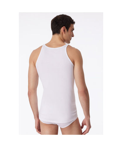 singlet smooth cotton | White
