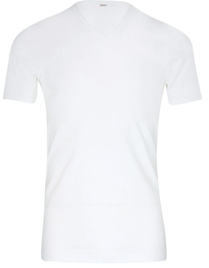 T-Shirt mit V-Ausschnitt | Weiß