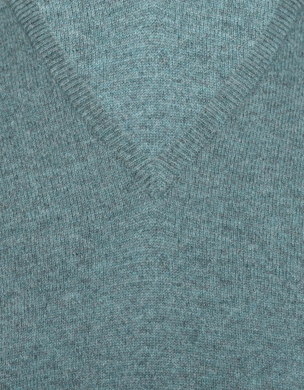 William Lockie V-neck Lambswool Pullover | Caspian
