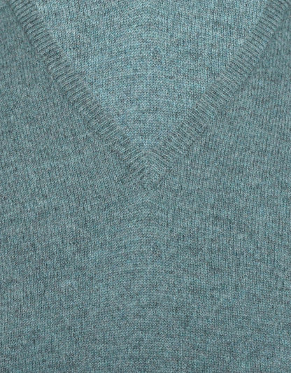 William Lockie V-neck Lambswool Pullover | Caspian
