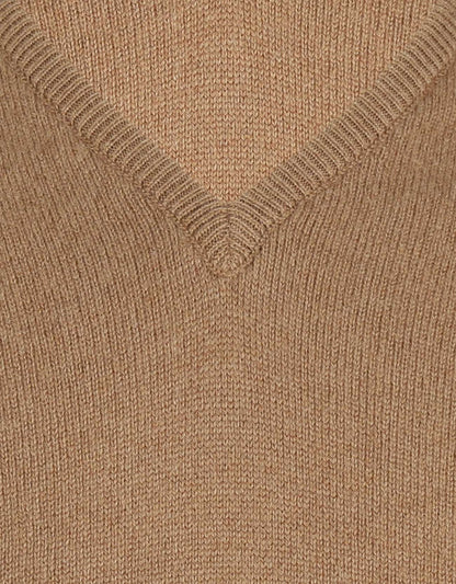 V-Hals Camelhair | Natural