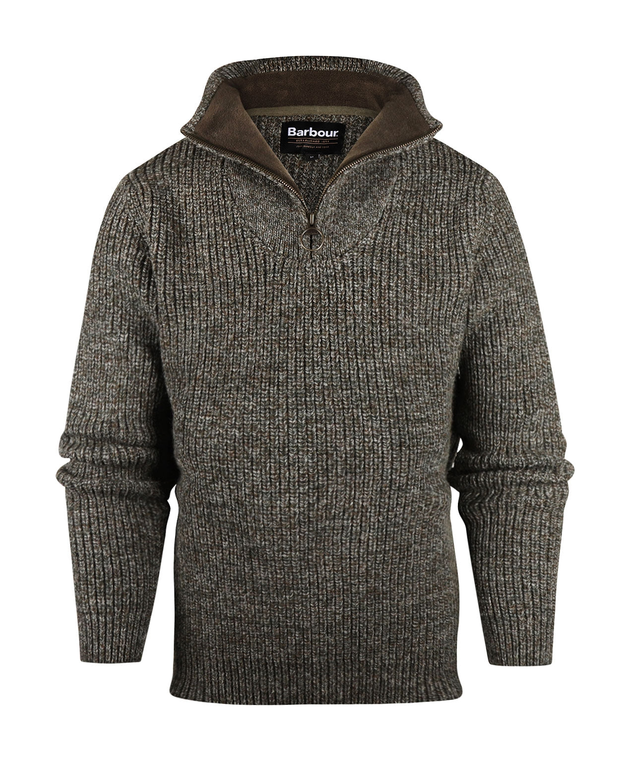 Barbour New Tyne Pullover mit halbem Reißverschluss | Grau