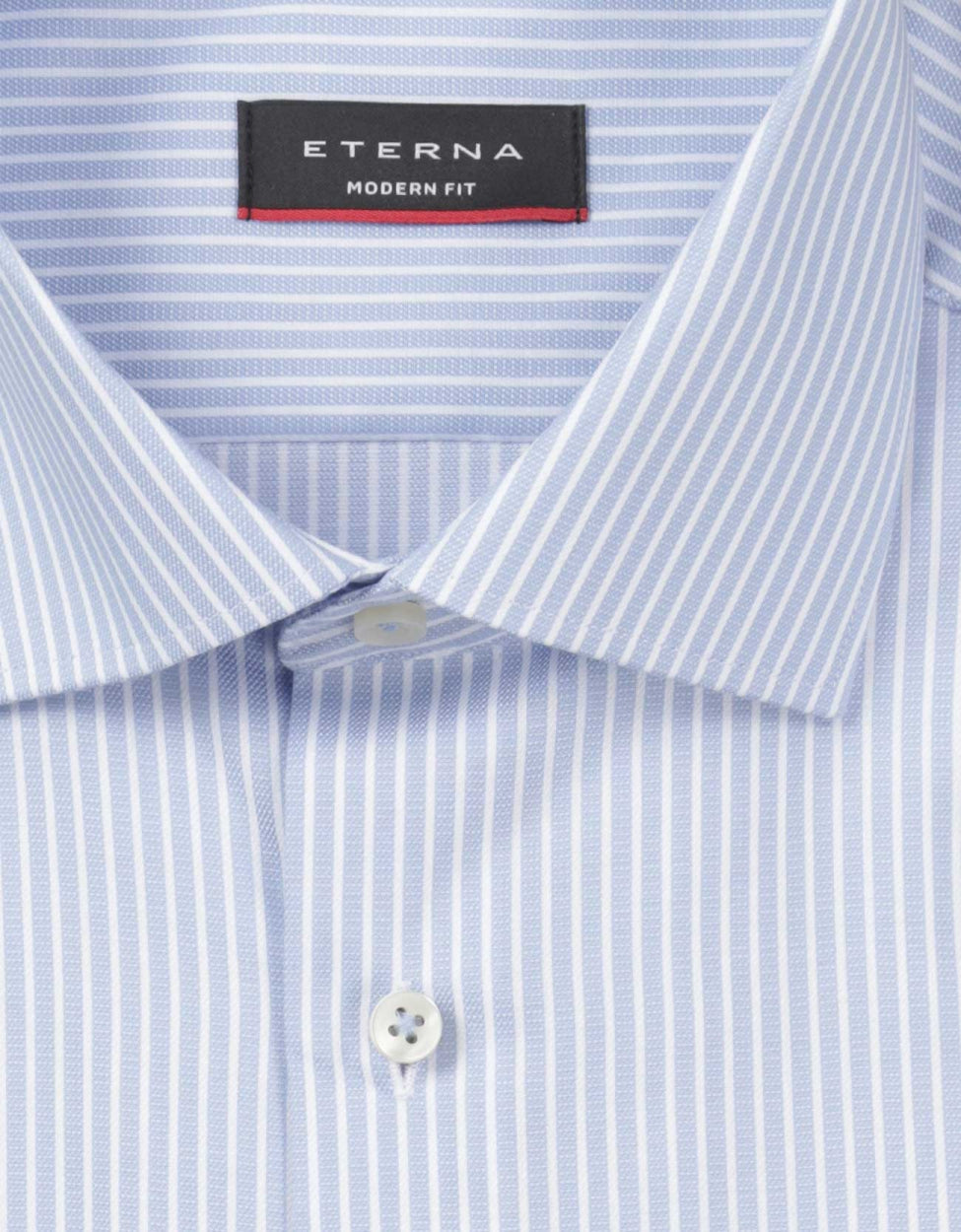 Shirt Katoen | Blauw/Wit mini streep