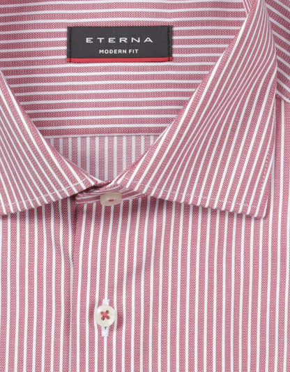 Shirt Katoen | Rood/Wit mini streep