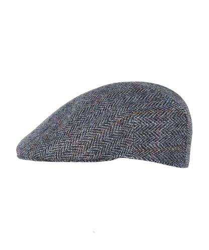 Jockey Tweed Cap | Blauw Herringbone Overcheck