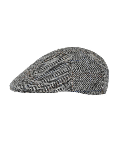 Jockey Tweed Cap | Grijs Herringbone Tweed