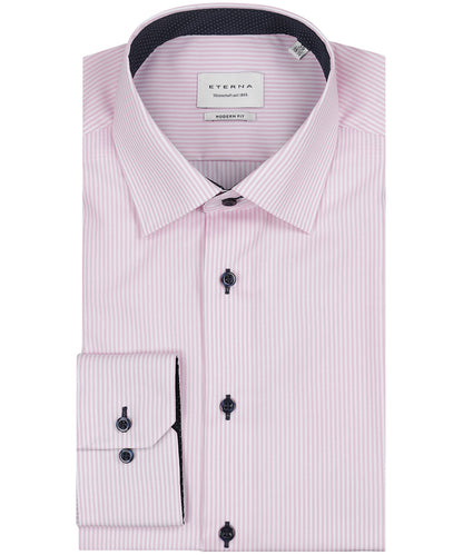 Gestreiftes Hemd | Rosa
