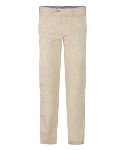 Derby Linnen/Katoen Pantalon | Licht Beige