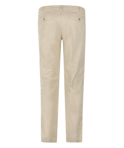 Derby Linnen/Katoen Pantalon | Licht Beige