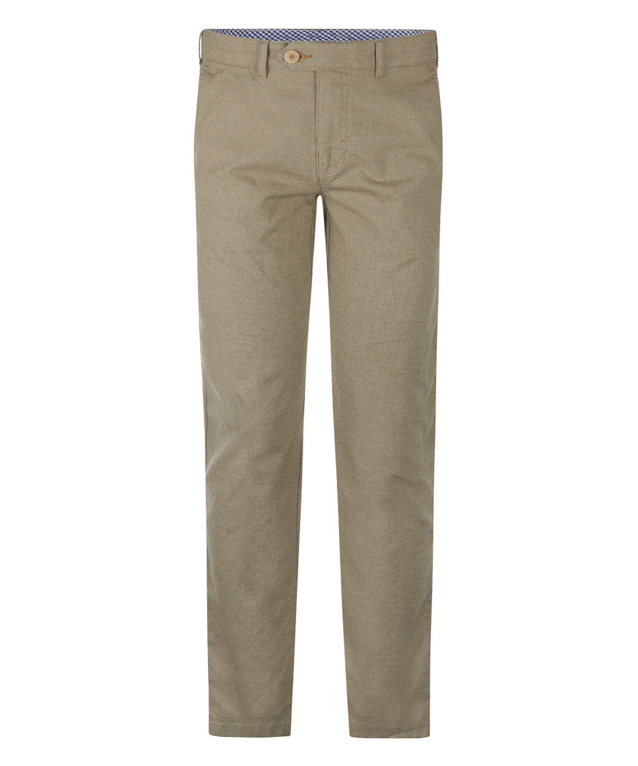 Derby Linnen/Katoen Pantalon | Gewassen Groen