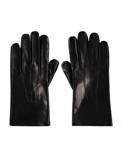 Lederhandschuh mit Kaschmirfutter | Schwarz