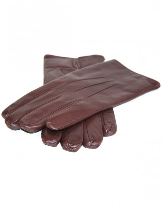 Lederhandschuh mit Kaschmirfutter | Braun