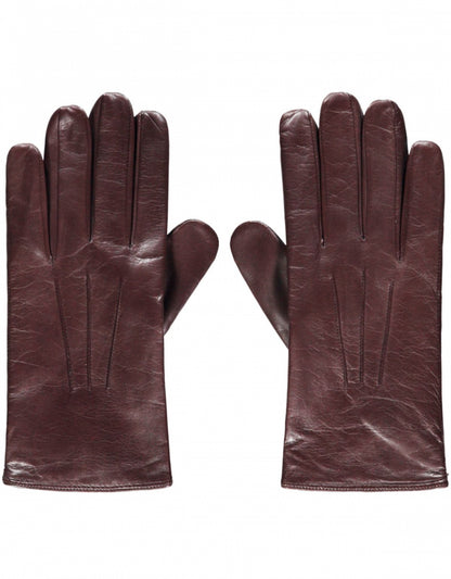 Lederhandschuh mit Kaschmirfutter | Braun