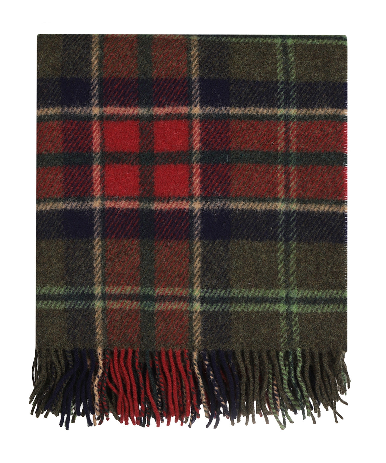 Irisches Karomuster aus Shetlandwolle | Loden-Marineblau-Karo