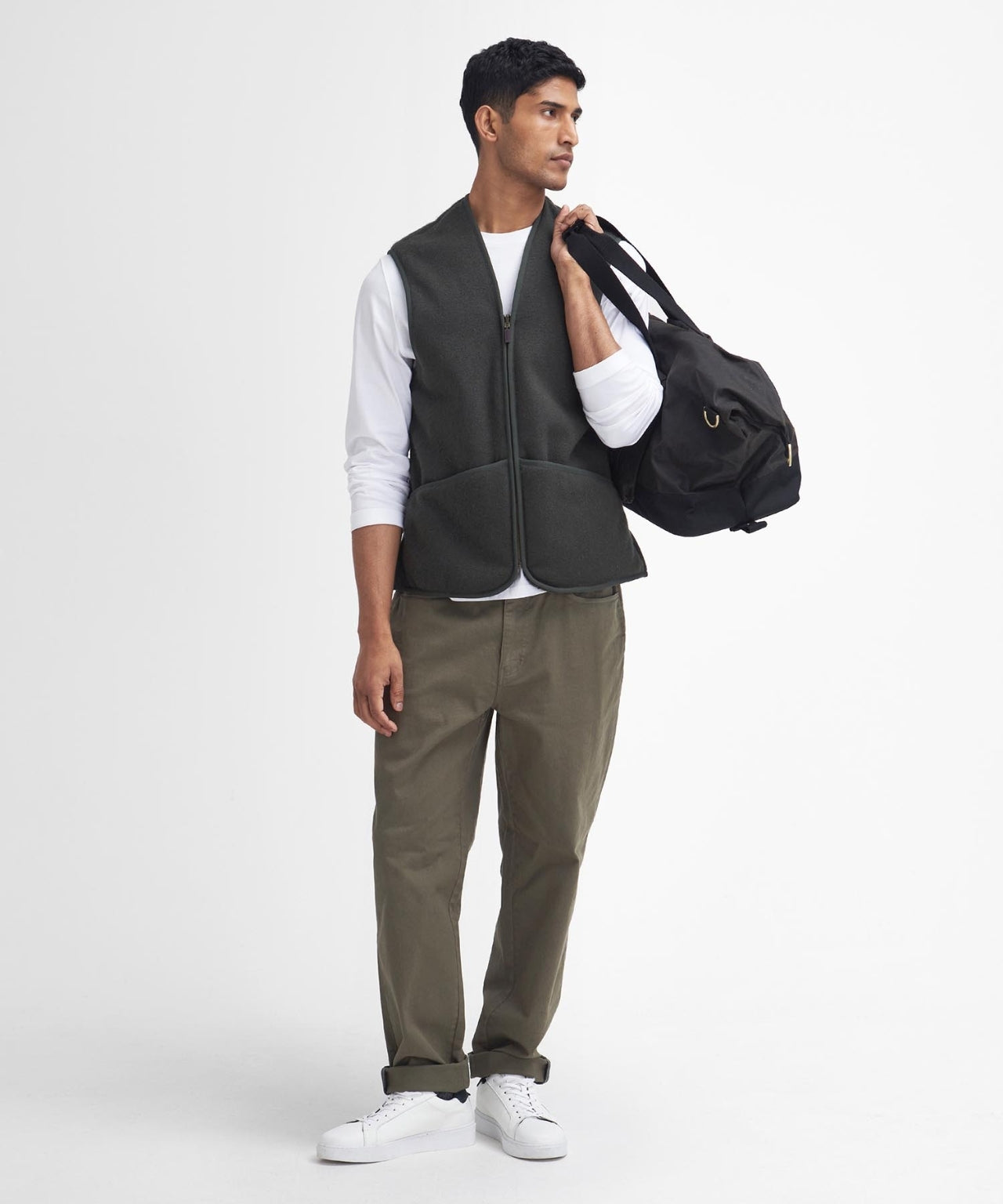 Warmer Pile-Liner-Bodywarmer | Grün
