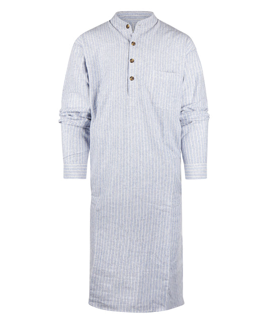 Klassisches Flanell-Nachthemd | Blau
