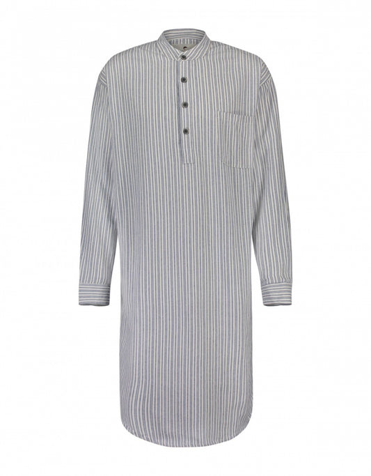 Klassisches Flanell-Nachthemd | Blau
